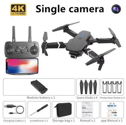 Professional Drone E88 4K Wide Angle HD 1080P WiFi Camera
FPV height hold folding folding RC Drone Quadrotor Helicopter Drone toys for kids